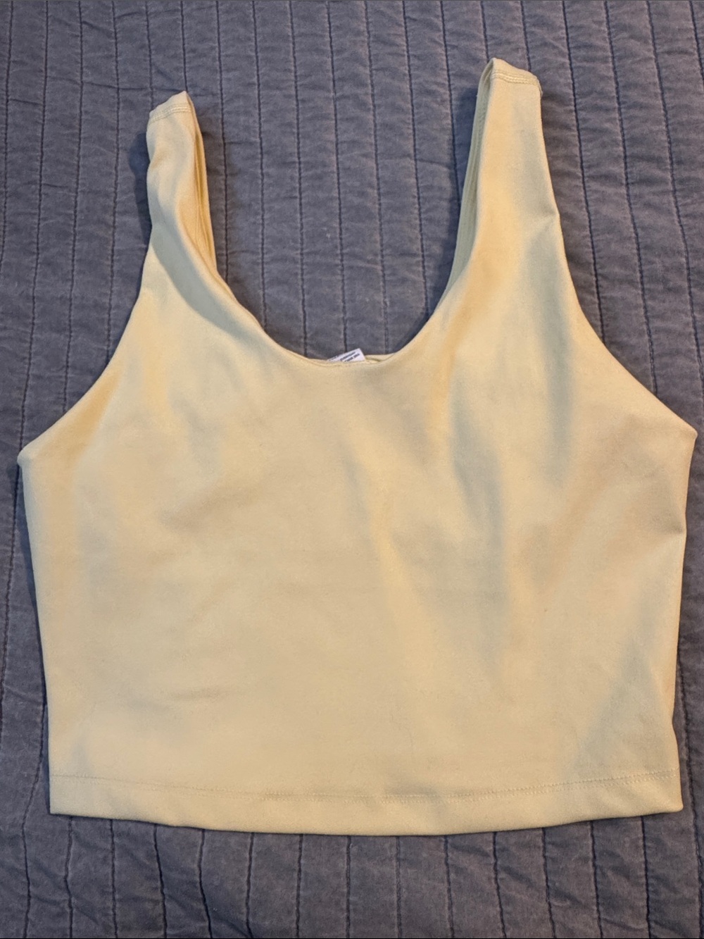Yogalicious Soft Scoop Crop Tank - Pale Yellow